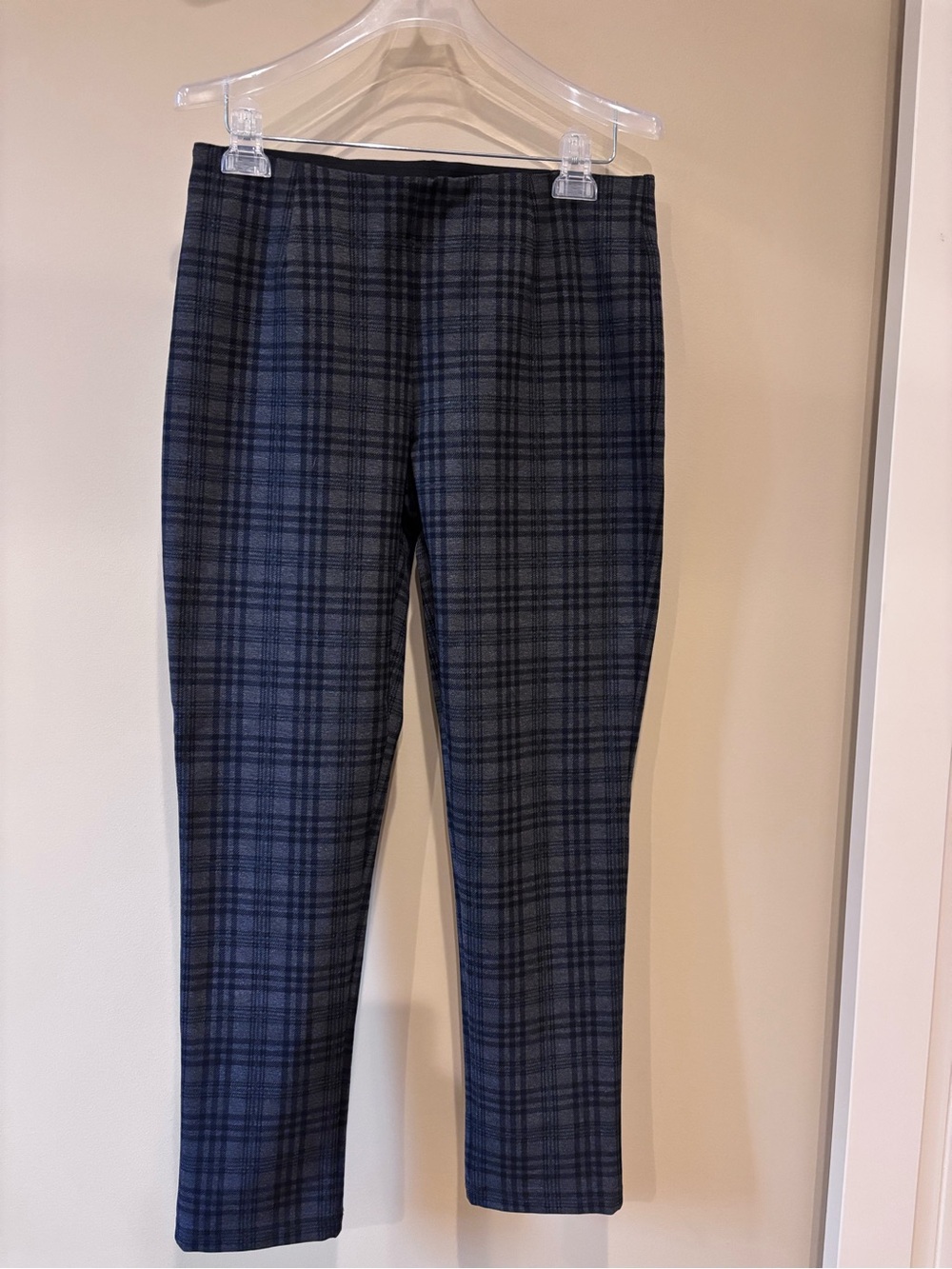 Calvin Klein Women's Navy Plaid Cropped Pants
